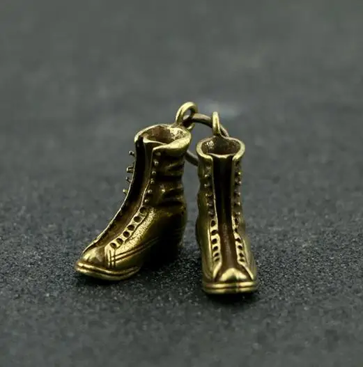 Китайские латунные ботинки ручной работы в стиле ретро цепочки для ключей сумки