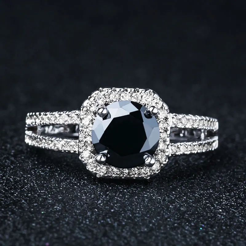H: HYDE, классическое, 9 цветов, 1Ct, AAA, CZ, обручальное кольцо для Wom, очаровательное кольцо с кубическим цирконием, ювелирные изделия, вечерние, подарок, anillos mujer