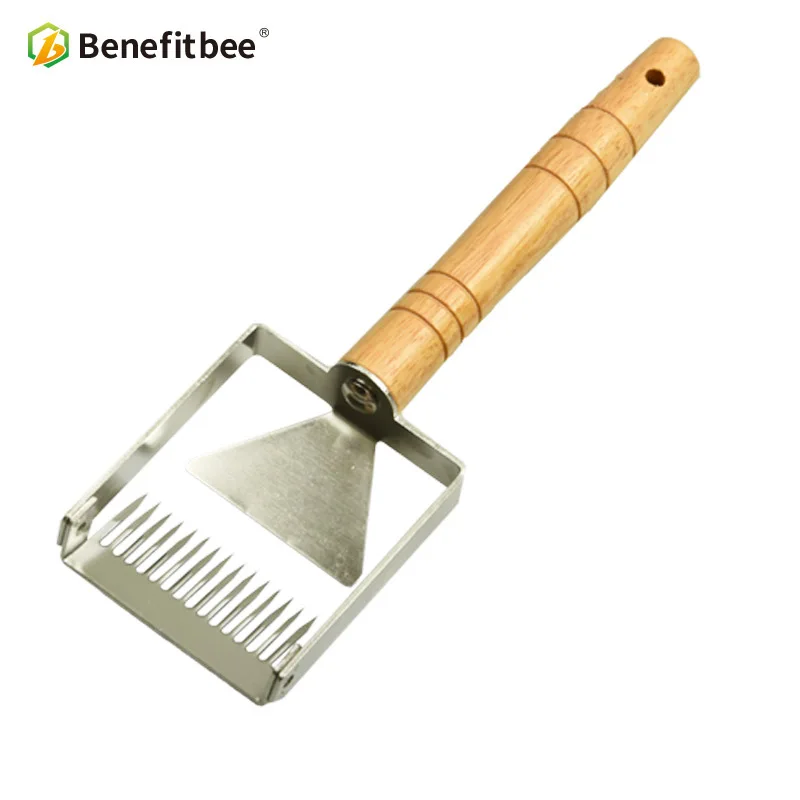 Benefitbee вилка для снятия укупорки, железная медовая расческа, скребок для меда, деревянная ручка, инструмент для пчеловодства, оборудование, вилка для снятия укупорки