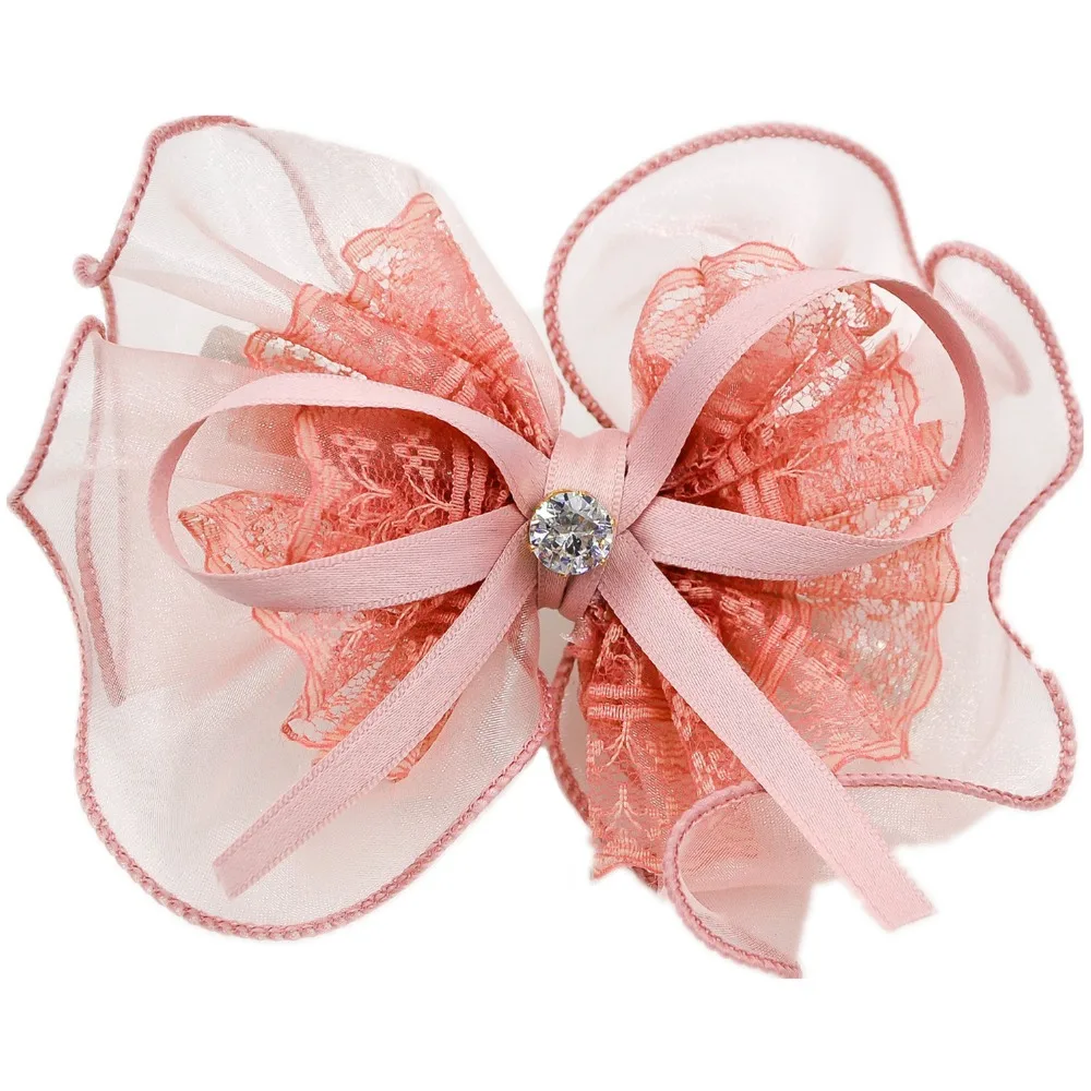 Заколки для волос с шелковой лентой и бантом женщин девочек 3 9 дюйма |