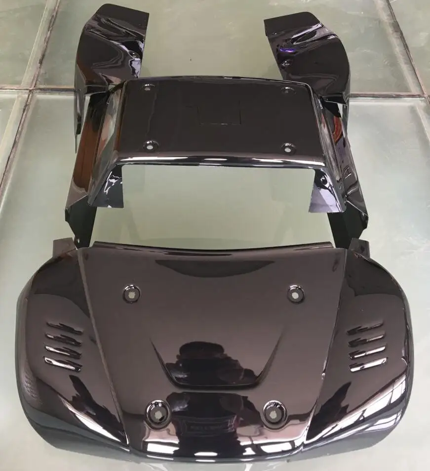 Rc Losi 1/5 Losi 5IVE-T черно-белый корпус без наклейки для DTT KM ROVAN LT QL - Цвет: Черный