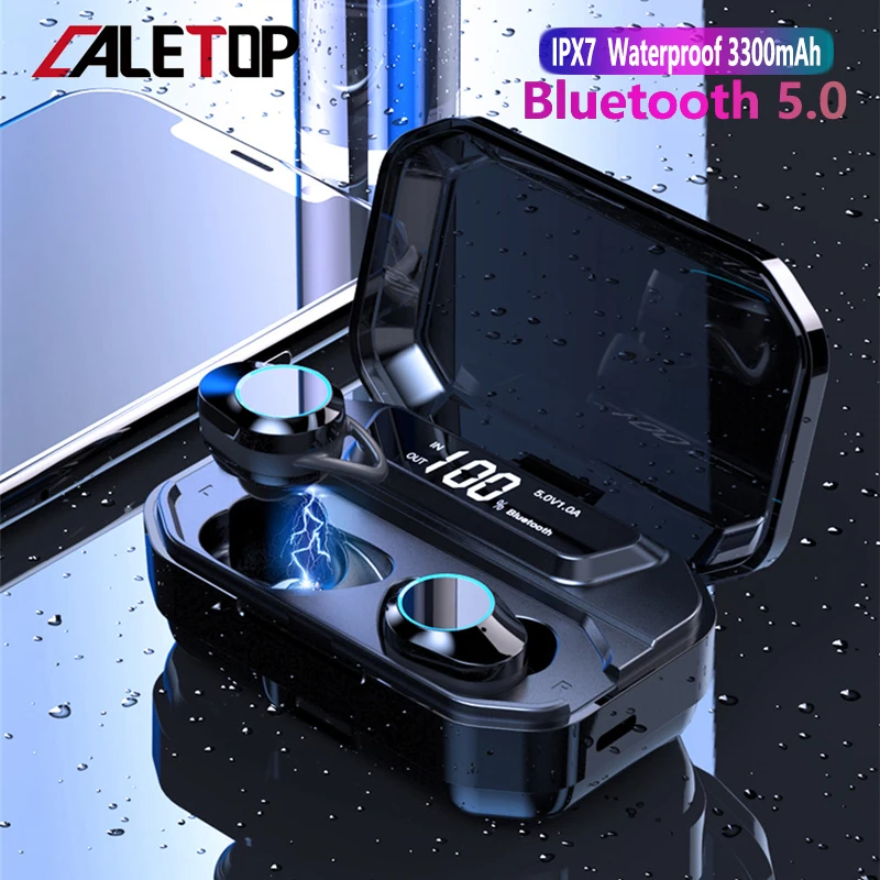 CALETOP G02 TWS Bluetooth 5 0 Наушники Беспроводные стереонаушники с микрофоном IPX7