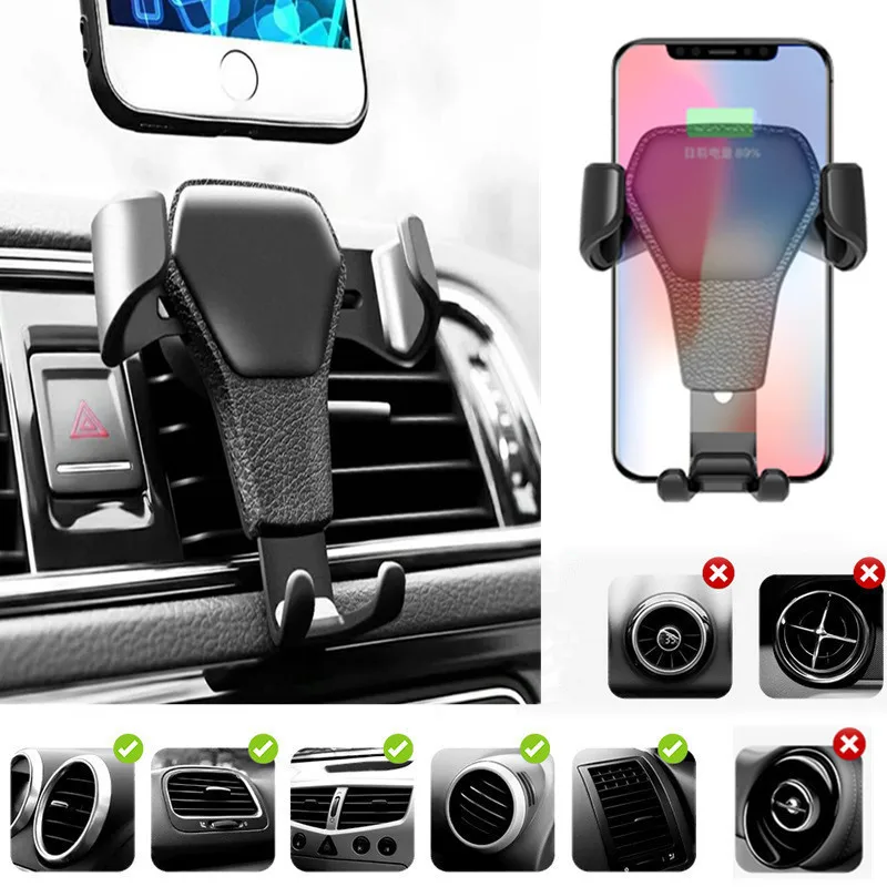 

ADCKYOOL Car Phone Holder For Phone In Car Air Vent Mount Stand Mobile Phone Holder Universal Gravity Smartphone Cell Support