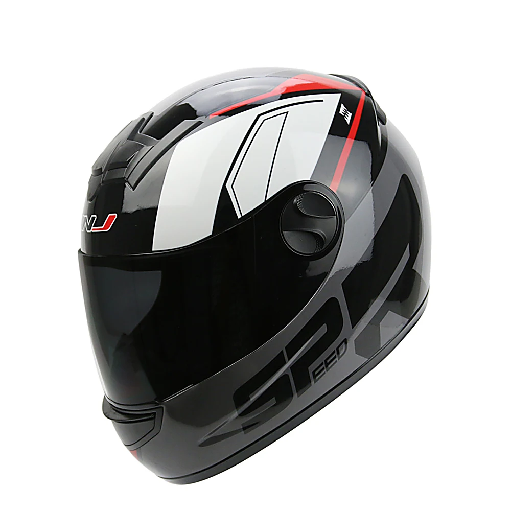 White BK Lense HNJ мотоциклетный шлем для мотокросса Capacete Casco Moto шлемы для мотоциклистов для езды на мотоцикле гоночные шлемы для мотоциклистов - Цвет: White BK Lense