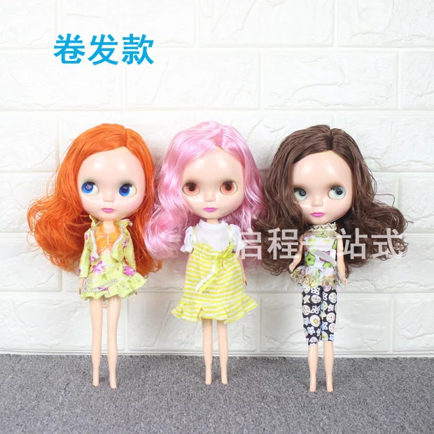 Ледяная кукла такая же, как Blyth Doll розовые волосы черные волосы золотые волосы с макияжем подходит для DIY make up Blyth Обнаженная кукольный подарок для девочек