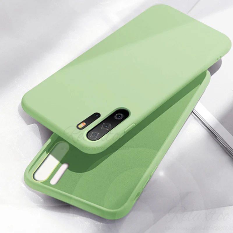 Candy Color Silicone Cases for Huawei P30 Pro Lite Case Soft Liquid TPU Shockproof Cover P 30 P30Lite P30pro Coque | Мобильные