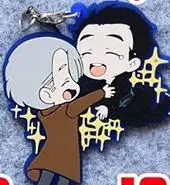 1 шт. аниме брелок Yuri On Ice Victor Nikiforov Katsuki JJ Otabek, забавный резиновый брелок для телефона - Цвет: 12