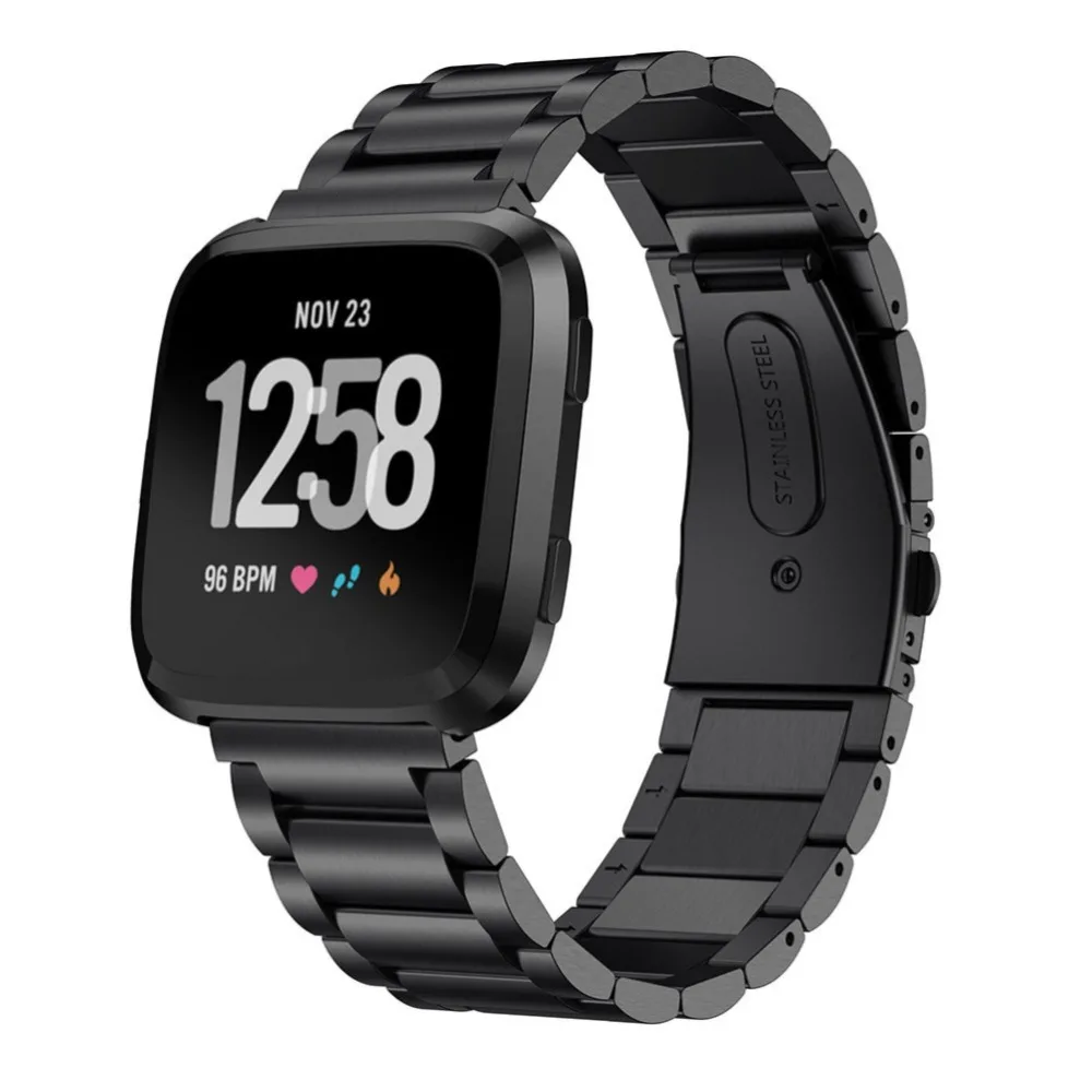 Сменный ремешок для часов из нержавеющей стали Fitbit Versa металлические браслеты