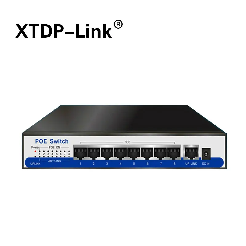8 портовый гигабитный коммутатор poe 9 10/100/1000 Мбит/с rj45 порт IEEE802.3af/при активном для