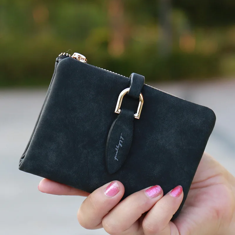 Prettyzys Дамский короткий клатч с защелкой кошелек винтажный матовый женский Модный