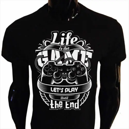 Жизнь-это игровая футболка SCREENPRINTED Xbox PS геймер консоли Xbone чудак дурачок LG1 |