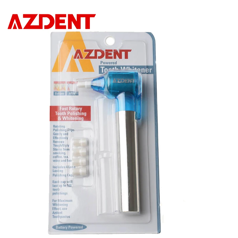 AZDENT синий зуб для зубов отбеливающая Полировка полировщик отбеливатель