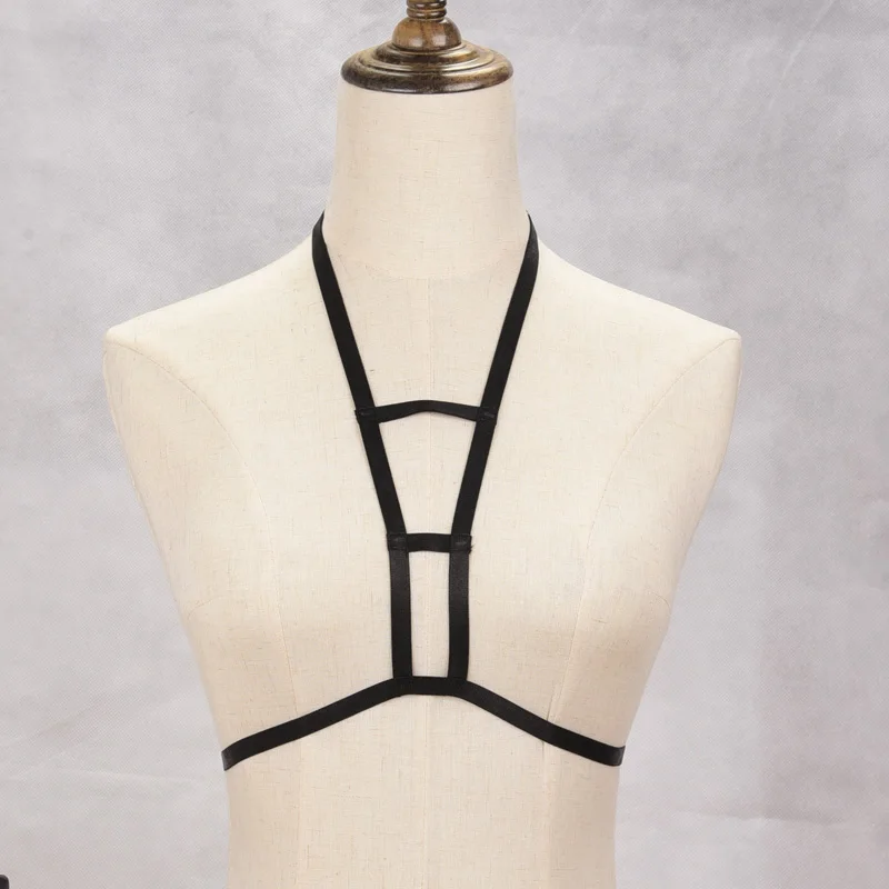JLX.HARNESS New pastel goth body Harness crop top sexy lingerie bra bondage inspired gothic 90s garter belt | Женская одежда