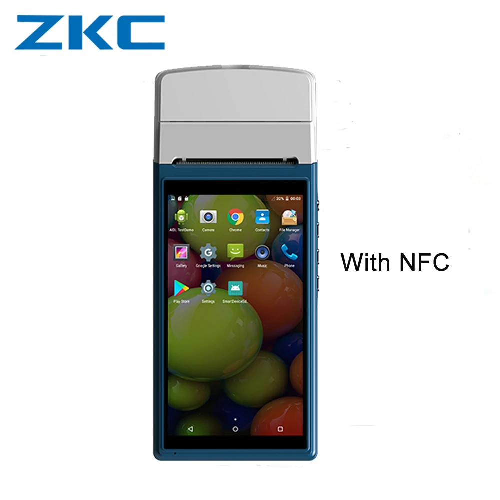 With NFC Мини мобильный портативный 5,5 дюймов сенсорный экран pos кассовый аппарат интегрированный принтер NFC/RFID считыватель сканер - Цвет: With NFC