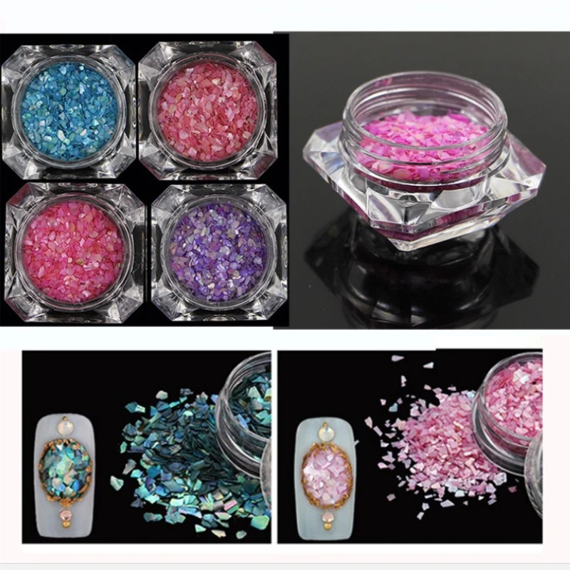 Одна маленькая коробка неправильной формы крошечные фрагменты раковины