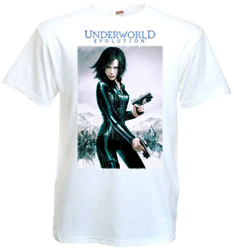 Футболка Underworld Evolution v2 белый постер из фильма все размеры S 3XL брендовая Хлопковая