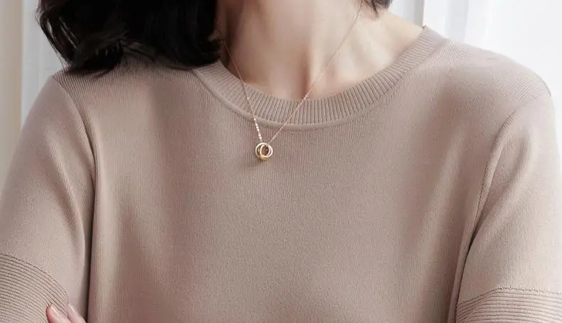 Suvance/2019 г. весенне летнее офисное женское трикотажное платье с круглым вырезом 3