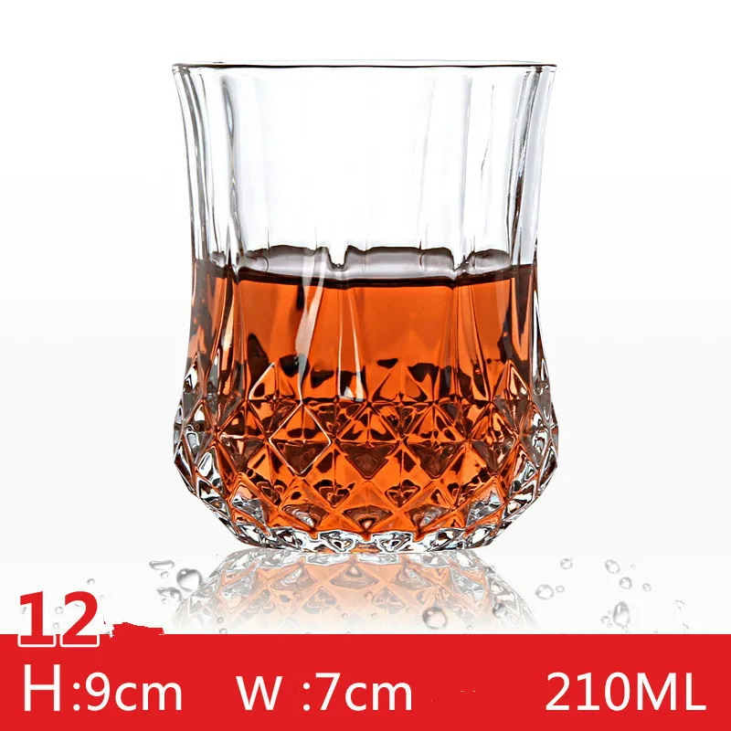 12 (210ml) Новинка, классические креативные хрустальные бокалы для вина, виски, костюм, индивидуальные европейские духи, пивной бар, стеклянная чашка, вечерние, для питья, для здоровья - Цвет: 12 (210ml)