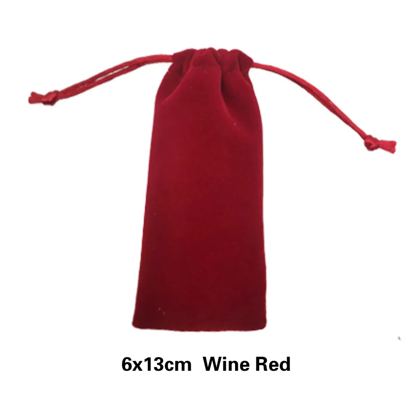 Black Lake Green Velvet Bags Wine Red Jewelry MP3 Packing Wedding Candy Jewellry Gift Boutique 6X13cm 10pcs | Украшения и