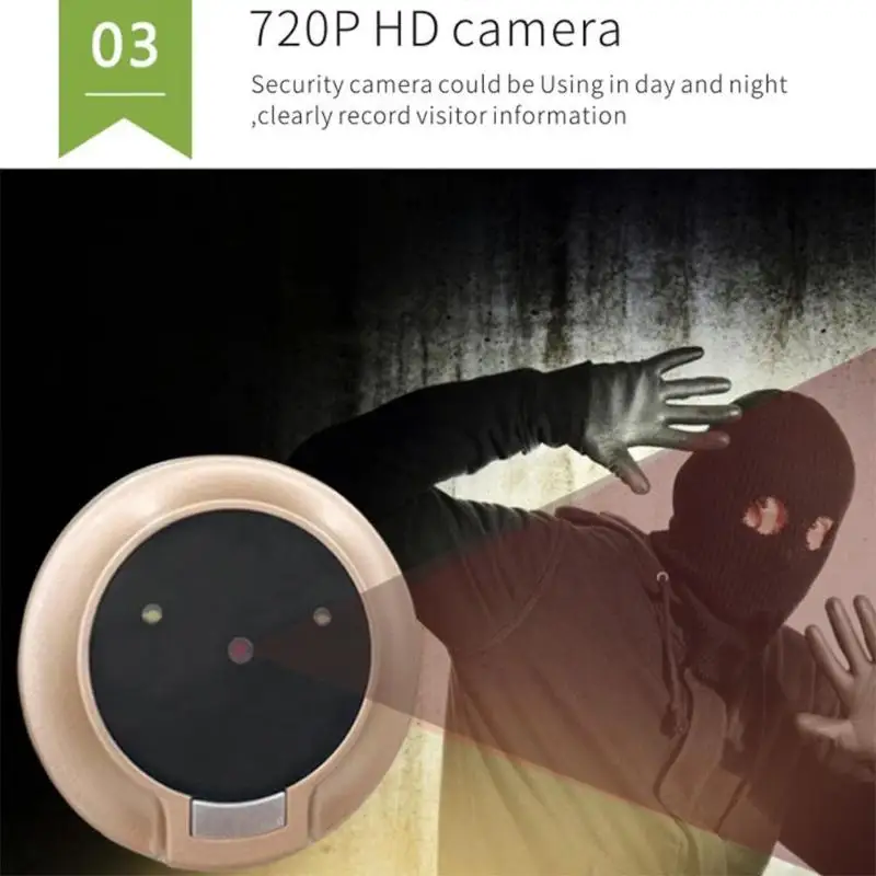 3,5 в ЖК-дисплей дверной звонок 1MP 720 P HD 90 градусов видео-глаза дверной глазок Система безопасности ИК ночного видения дверной глазок с камерой