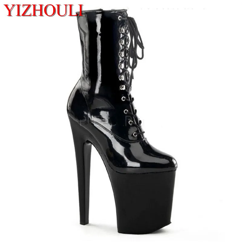 The 20cm super high heel is a low-cut boot for the stage and the queen of the night club Dance Shoes