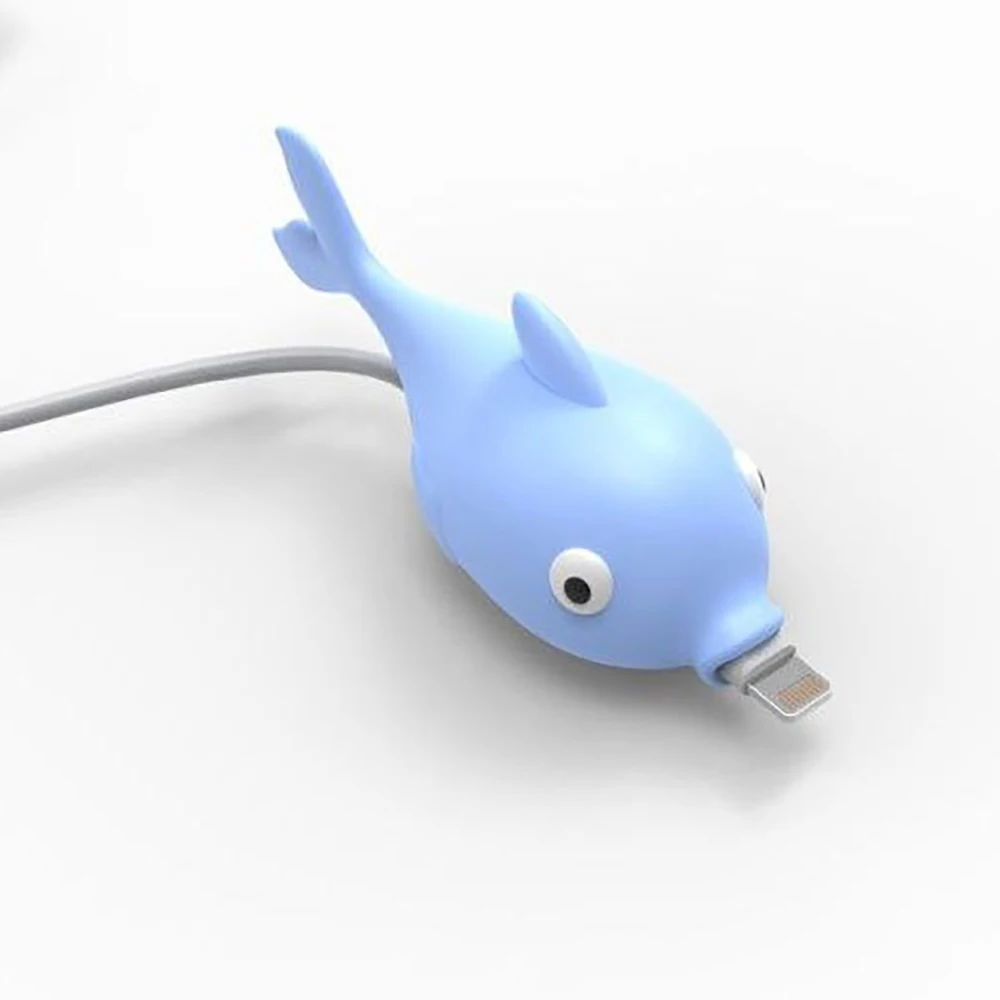 5 Прекрасный мультфильм рыбий кабель защитный чехол для телефона usb зарядный кабель крышка данных сетевой шнур защитный чехол намотка кабеля Органайзер - Цвет: 5
