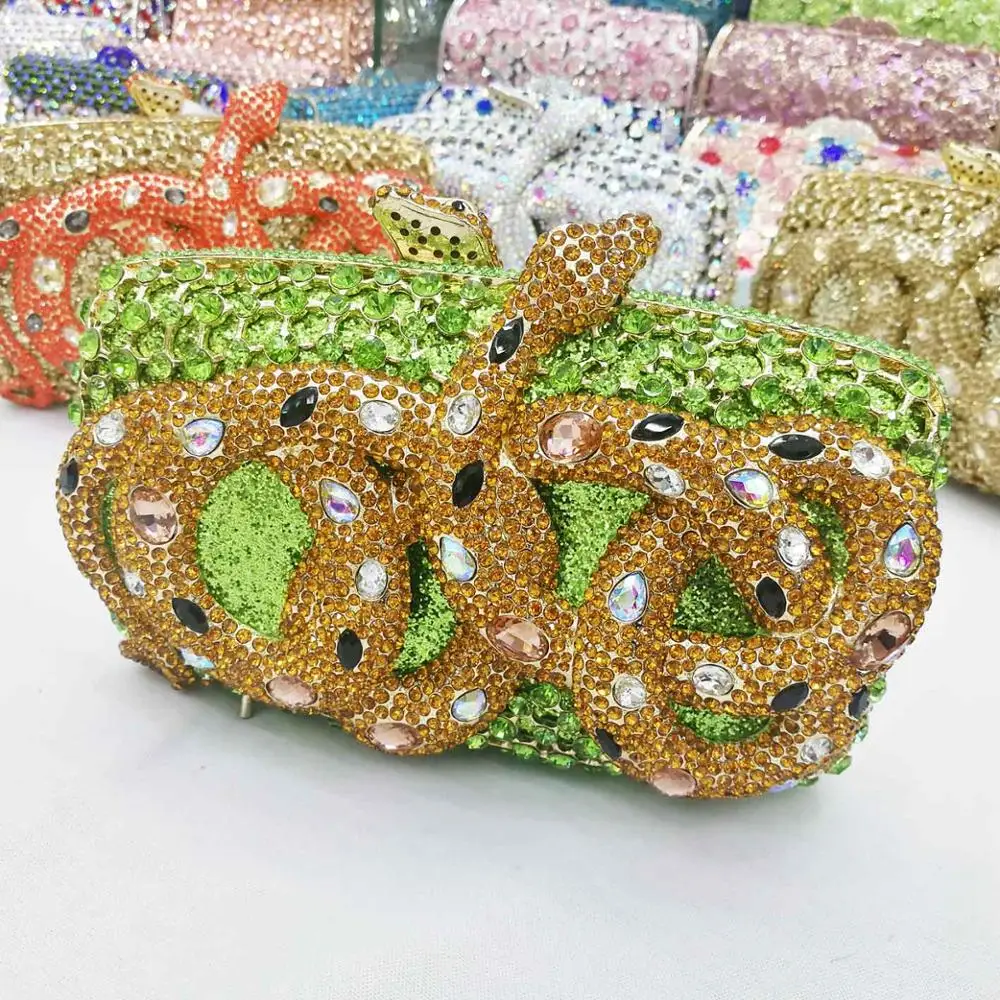 Роскошные сумки со стразами дизайнерские зеленые клатчи змеиным узором Женский