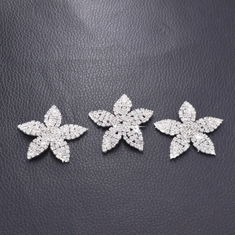 30 шт./лот Изящные Цветочные Стразы Пришивные нашивки на пояс для свадебного