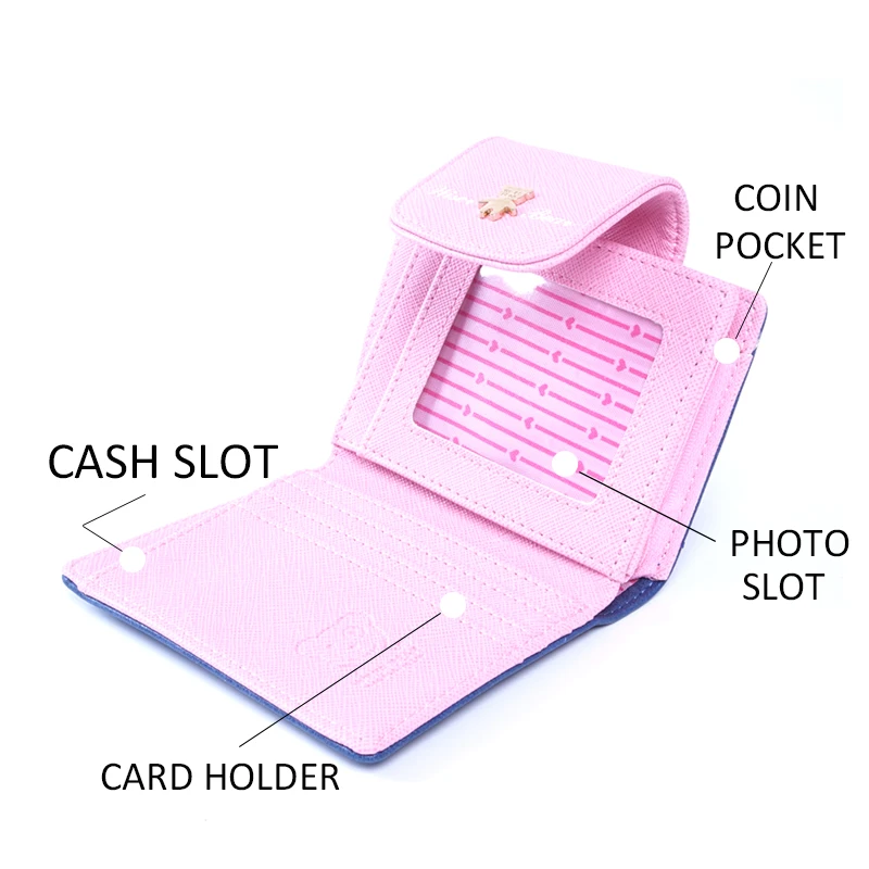 Женский кошелек Prettyzys дамские кошельки для денег кредитница модный маленький