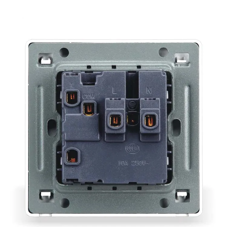 

86 Wall-Mounted Switch Socket, Hidden Retro, Black Brass Lever Five-Hole Socket With Switch, PC 220V 10A