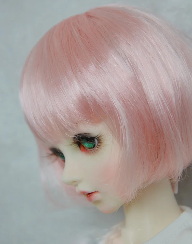 1/3 1/4 1/6 BJD парик Супер кукла короткий розовый прекрасный мохер для куклы