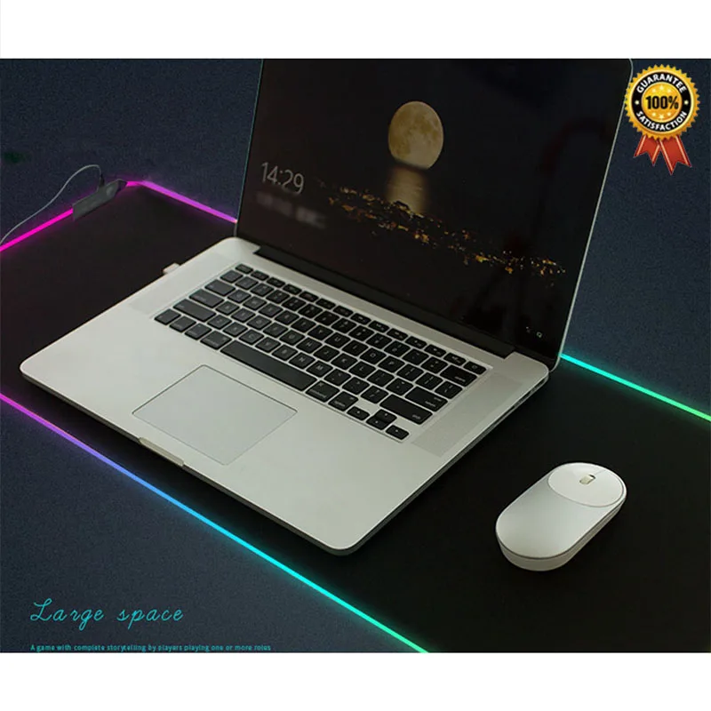 Большой светодиодный RGB коврик для мыши USB Проводное освещение игровой PC Gamer коврик для мыши Коврик для компьютера Overwatch Pubg Dota 2 borderland