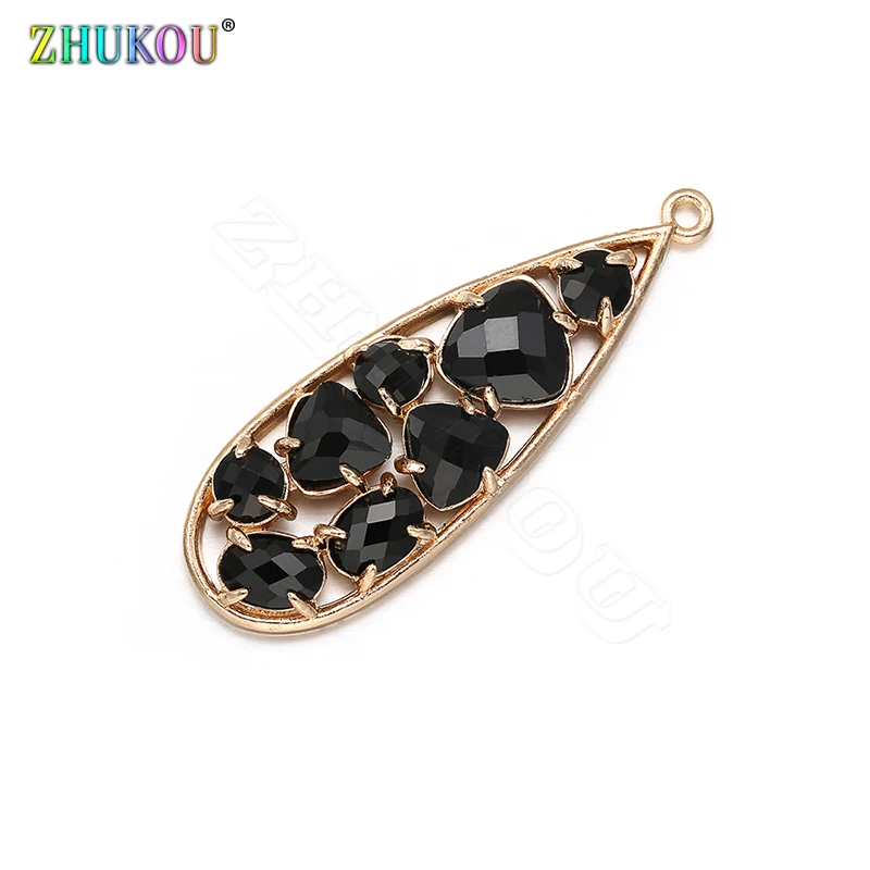 ZHUKOU, 1 шт., модные мини Подвески VD377B, подвески в виде капли слез для женщин, подарки, 4 стиля, подвески для женщин, ожерелье, ювелирное изделие