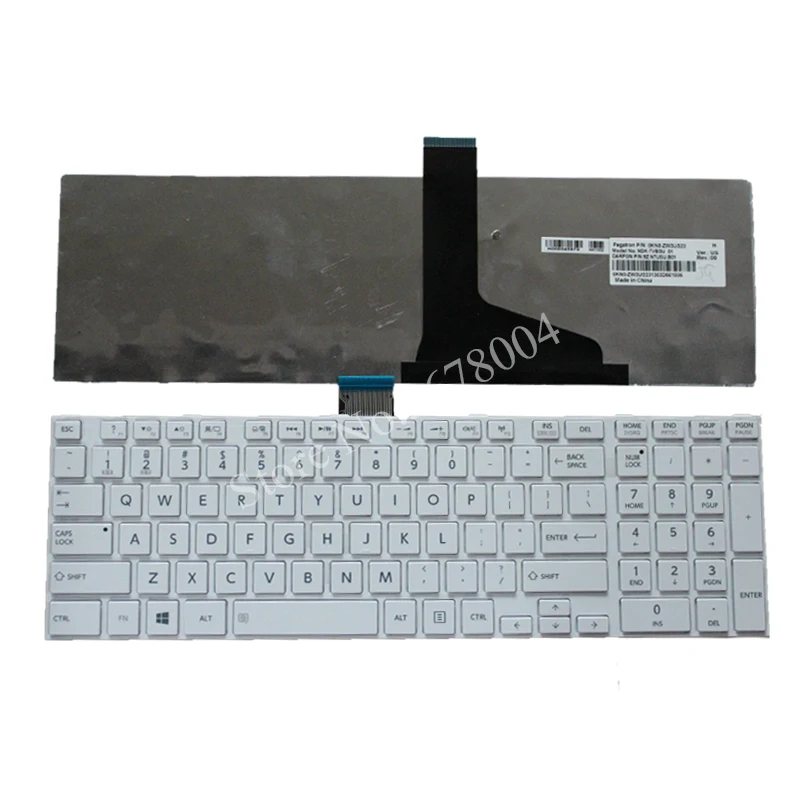 

NEW US keyboard For toshiba SATELLITE L850 L850D P850 L855 L855D L870 L870D US White laptop keyboard NSK-TVBSU