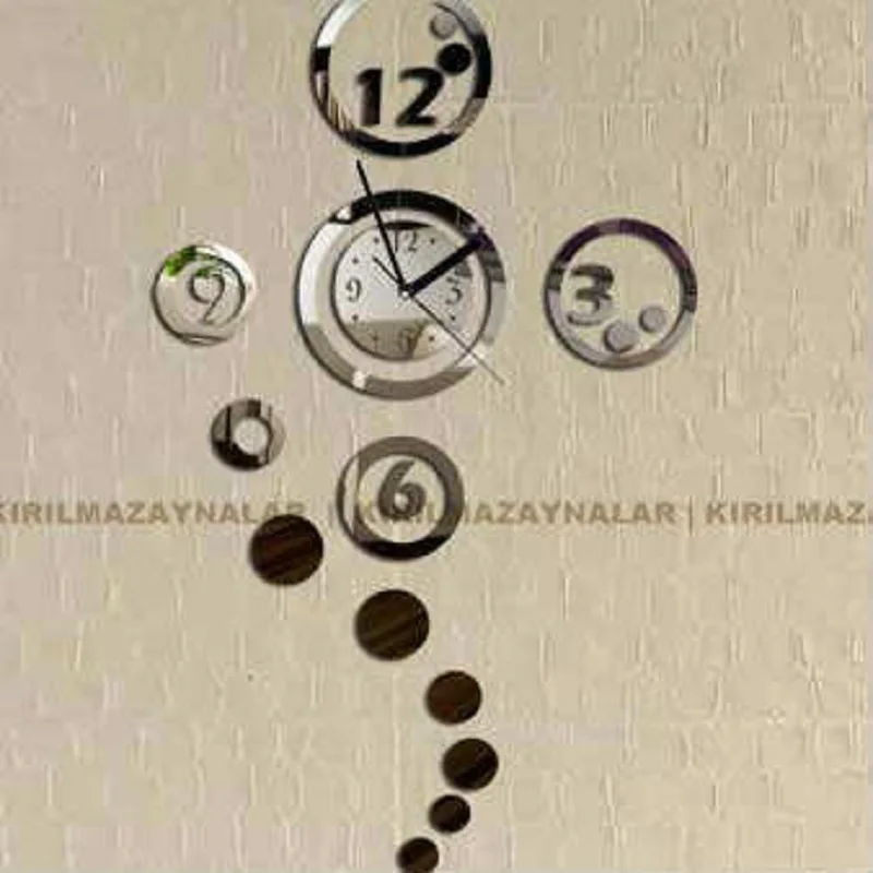 

Saat DIY Wall Clock Mirror Clock Reloj Duvar Saati Horloge Murale Self adhesive Digita Wall Clocks Reloj de pared Watch home