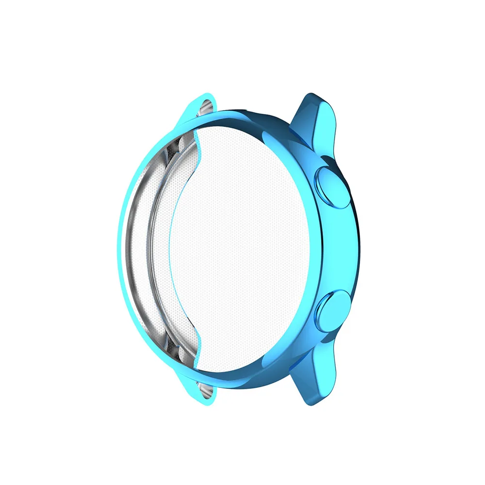Чехол для часов для samsung Galaxy Watch Active SM-R500, Смарт-часы с гальваническим покрытием, защитная крышка на 360 градусов, чехол, устойчивый к царапинам - Цвет: Синий