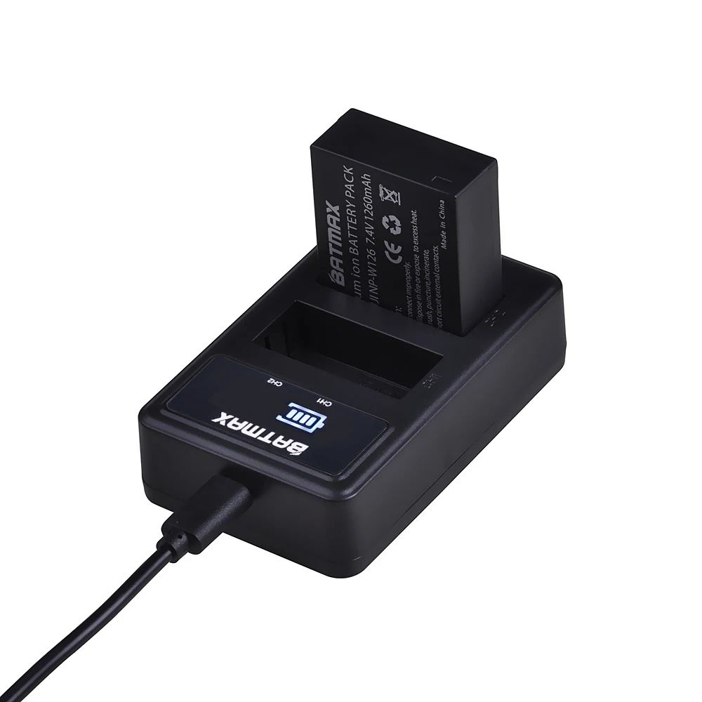 Светодиодный USB зарядное устройство для Fujifilm аккумулятор NP W126 W126S FinePix HS30EXR HS33EXR