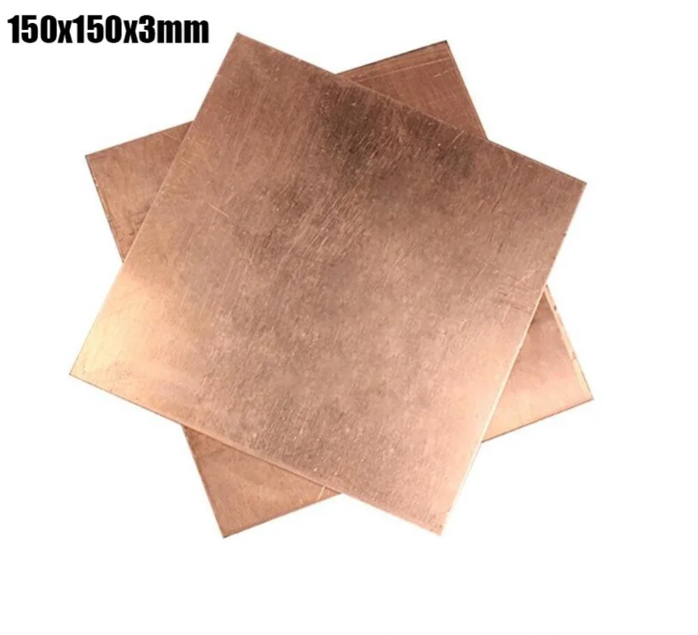 150x150x3 мм Материал сделай сам медная пластина блочная полоса электролитический