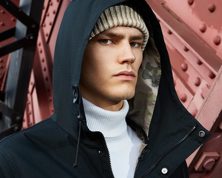 Jack Jones осень зима хлопок стоячий воротник с капюшоном съемный вкладыш пальто парка Мужчины | 218309518