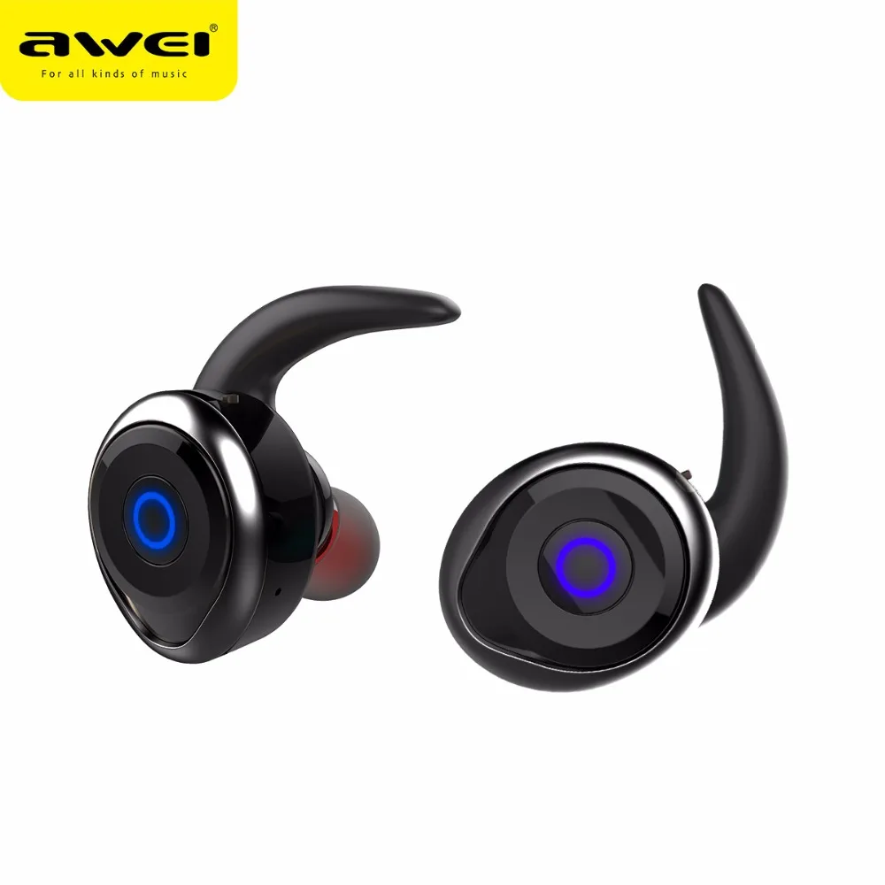 Оригинальные беспроводные Bluetooth-наушники AWEI T1 V4.2 TWS наушники с шумоподавлением