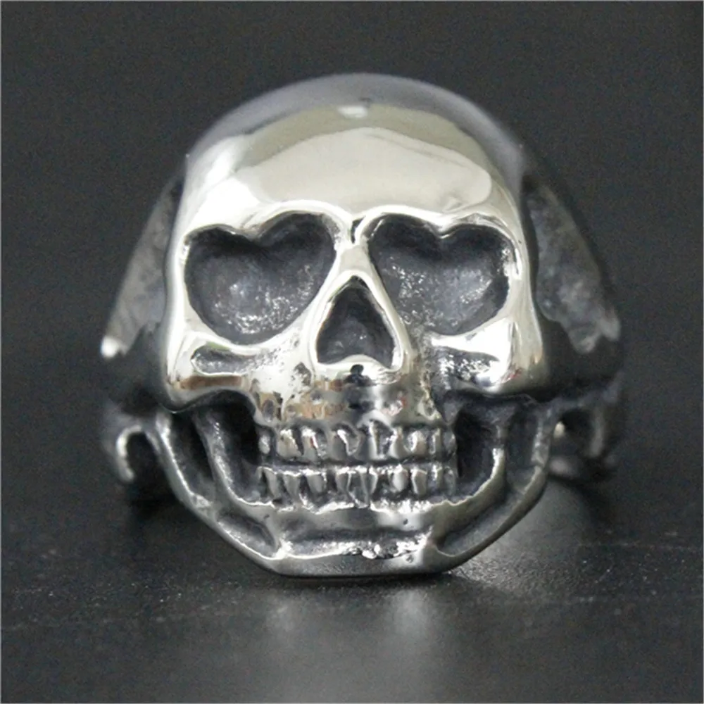 1 шт. поддержка Прямая поставка новейшее злой череп кольцо 100% 316L нержавеющая