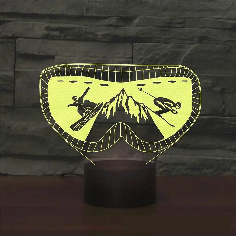 3d лампа для катания на лыжах сенсорный пульт дистанционного управления семь