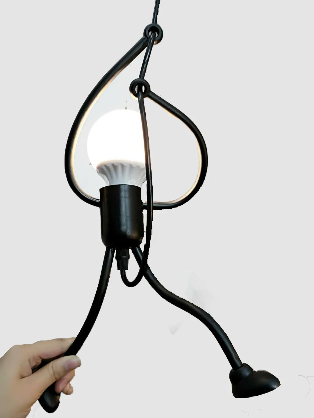 Nordic Iron Art Dolls Pendant Lighting Creative Individual Dining Loft Decor Hanglamp Hanging Lamp Loft Decor Cafe Bar Decor Led