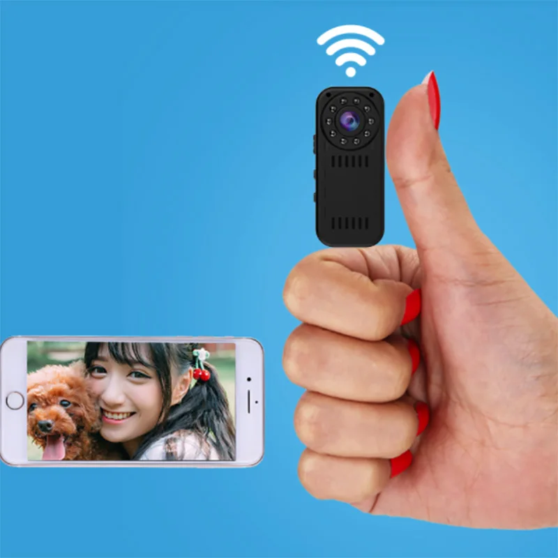 Мини видеокамера P2P Беспроводная IP камера видео запись Wifi 1080P Высокое разрешение