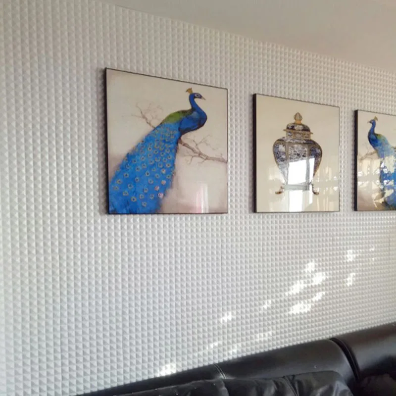 Гибкая настенная 3D Мозаика из пенополиэтилена в форме пирамиды 30*30 см * 1 шт.