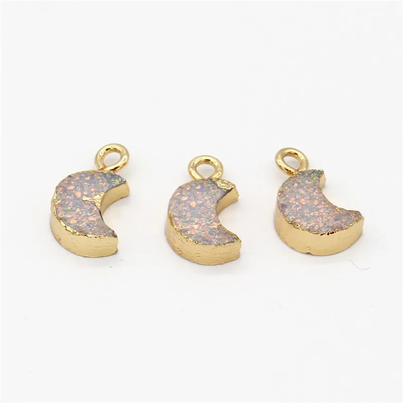 2 шт Луна Смола камень подвеска ожерелье амулеты для женщин браслет серьги основа