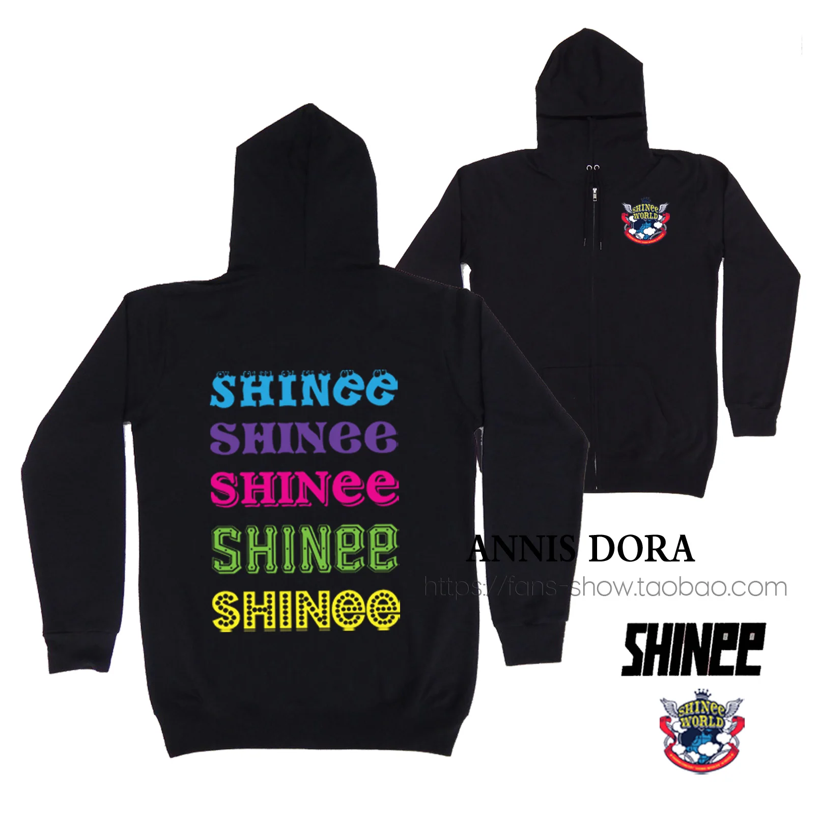 Мир SHINee II концертный тур в сеулье 2012 TaeMin JongHyun Key MinHo Onew Логотип Толстовка | Мужская