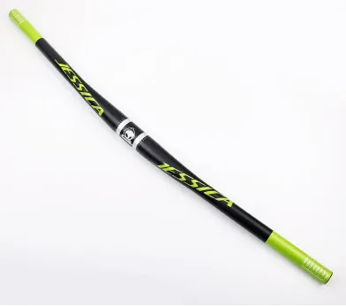 green 720 straight Удлиненные Рули JESSICA, руль в форме ласточки, 720 мм, прямая ручка, 720 мм, ультра-светильник, высокая интенсивность, для кросса - Цвет: green 720 straight