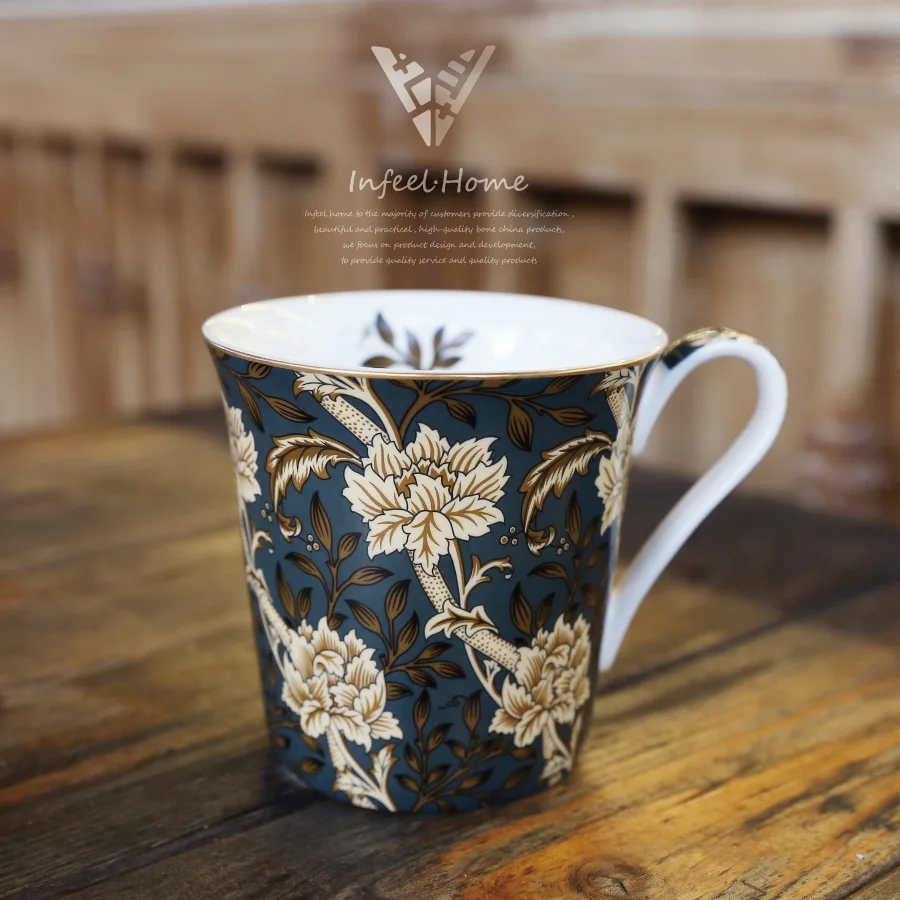 Кофейная кружка Bone China British William Morris Северная Европа роспись чайная ретро