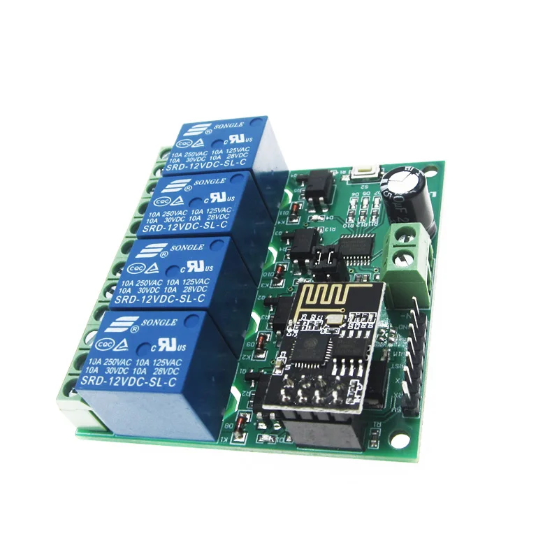 ESP8266 12 V 4 WiFi реле канала домашний смарт телефон Remote Управление